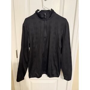Cutter and Buck 1/4 zip Medium Women’s , Plaid Black, Golf, Fitness, Outdoor
